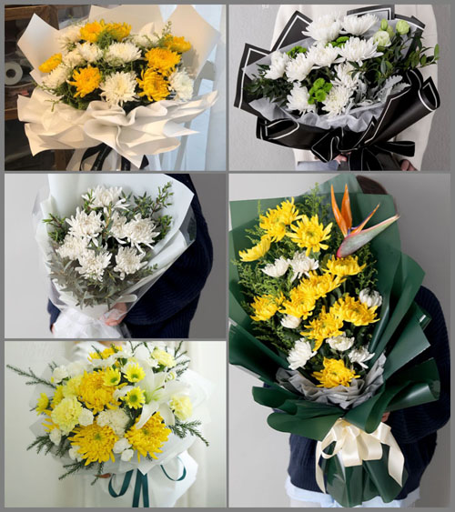山东青岛胶州市胶北镇北赵家庄村白事花束代送